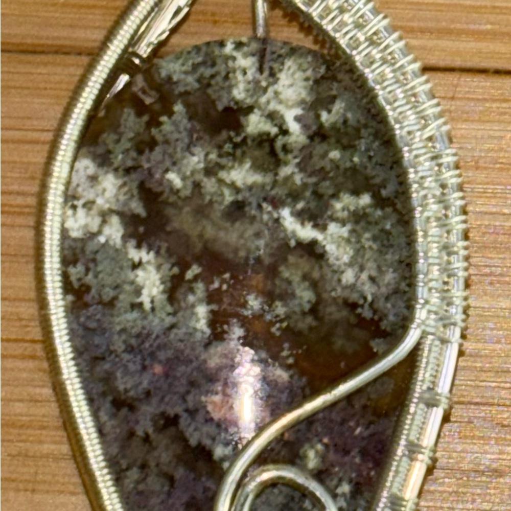 Indonesian Green Moss Agate Pendant